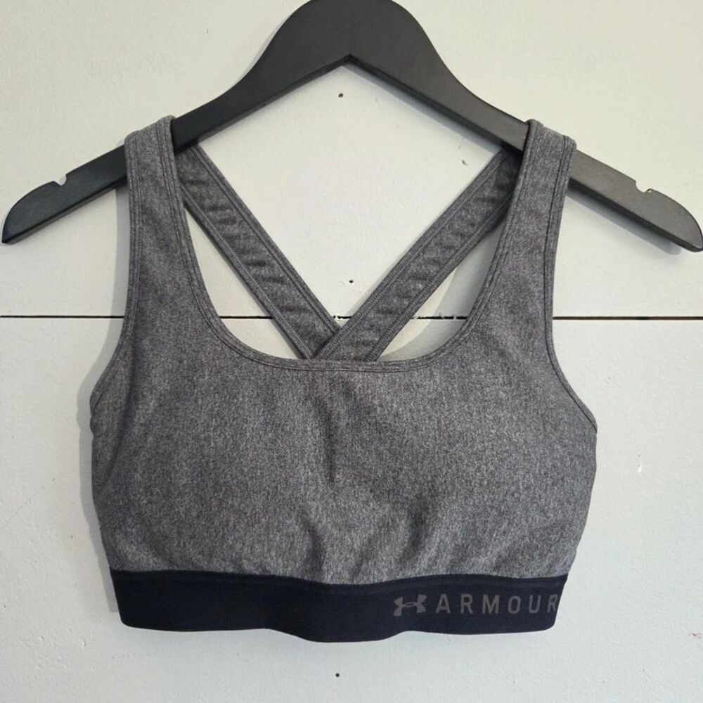 Womens Under Armour Criss-cross Sports Bra Size Large Gray